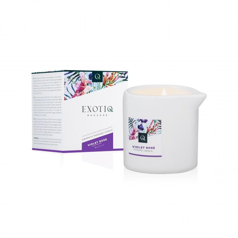 Świeca do masażu Exotiq Violet Rose - 60g