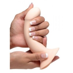 Varpos formos dildo Squeeze-It - smėlio spalvos