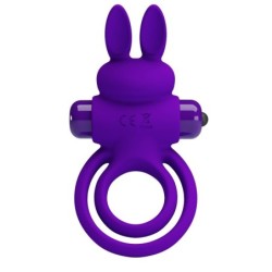 Kroužek na penis se zajíčkem vibrátorem