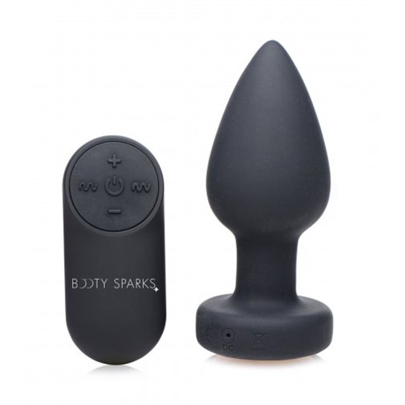 Anal vibrator med LED-lys - Medium