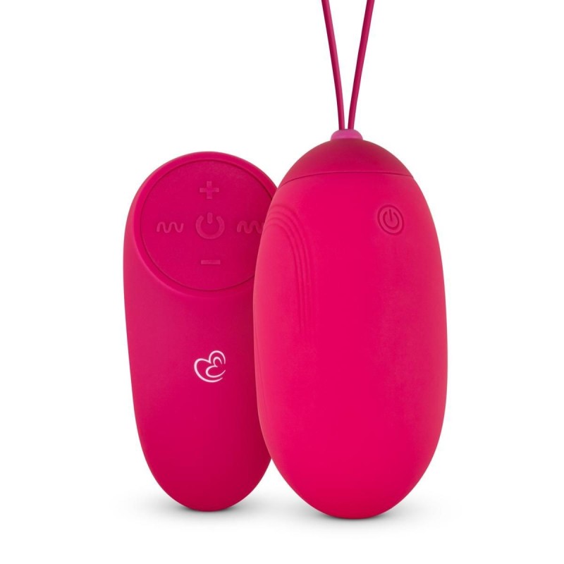 Vibrējošs olas formas XL vibrators ar tālvadības pulti - Rozā