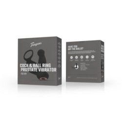 Inel pentru penis și testicule cu vibrator de prostată și telecomandă Teazers