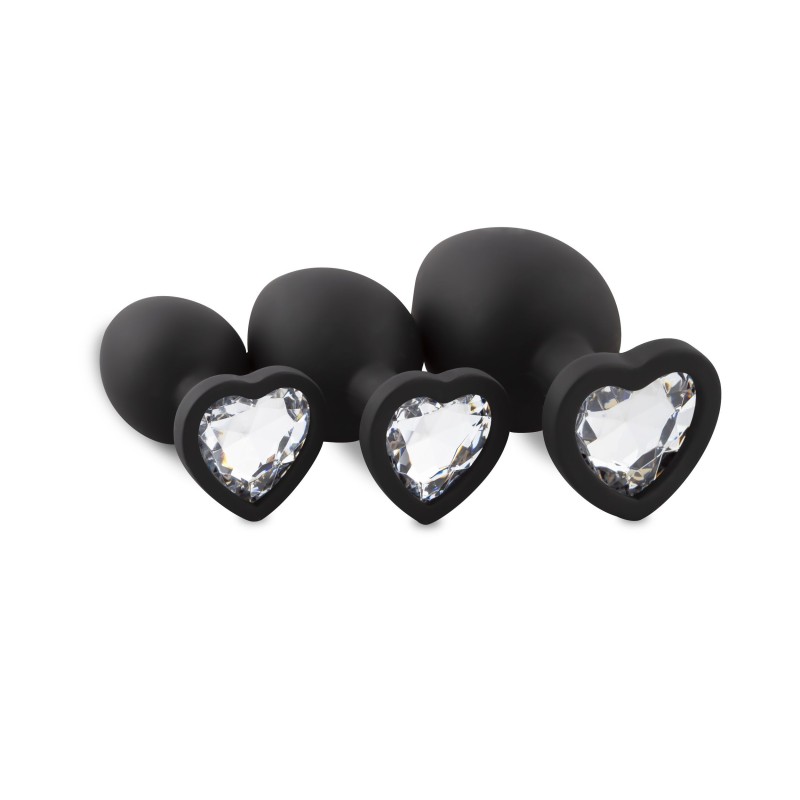 Set de plugs anals de silicona amb diamant - Cor