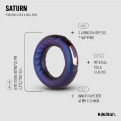 Inel vibrator pentru penis/testicule Saturn