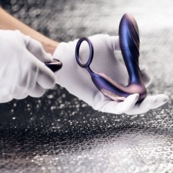 Anālā vibrators Black Hole ar riņķi penisam