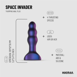 Vibrador Anal con Empuje y Vibración Space Invader