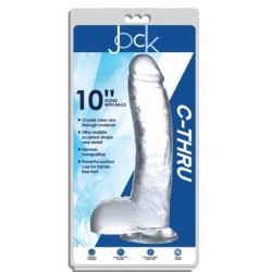 Priehľadné dildo Jock C-Thru - 29 cm