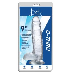Läpinäkyvä Dildo Jock C-Thru - 27 cm