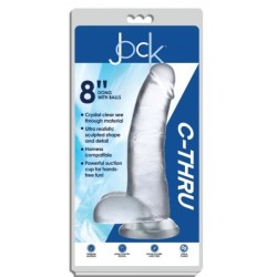 Läpinäkyvä Dildo Jock C-Thru - 23 cm