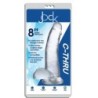 Caurspīdīgs dildo Jock C-Thru - 23 cm
