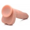 Dildo XL Wibrator z Funkcją Pchania z Przyssawką i Kulkami