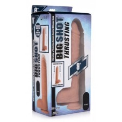Dildo XL Vibrator mit Stoßfunktion, Saugnapf und Kugeln
