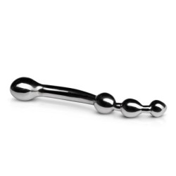 Analinis dildo malonumo lazdelė su daugialypiais metaliniais stimuliavimo elementais