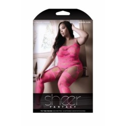 Body Harness mit Strapsgürtel To The Moon - Neon Pink