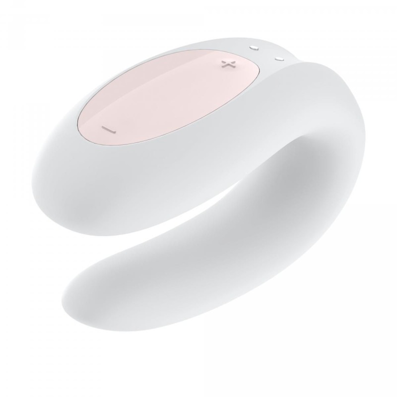 Vibrátor pre páry Satisfyer Double Joy - Biely
