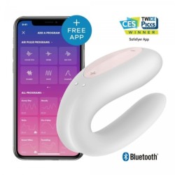 Δονητής για ζευγάρια Satisfyer Double Joy - Λευκό