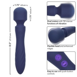 Charisma Mystique Dvigubas Masažuoklis su Dvigubu Varikliu 12 Funkcijų 21,5 Cm X 4,5 Cm Violetinis