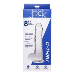 Caurspīdīgs dildo Jock C-Thru - 21 cm.