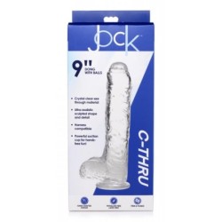 Caurspīdīgs dildo Jock C-Thru - 25 cm.