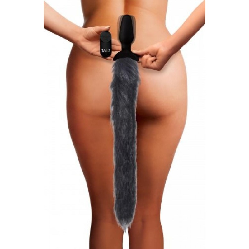 Plug anal vibrador amb cua - Guineu Plug anal vibrador amb cua - Guineu