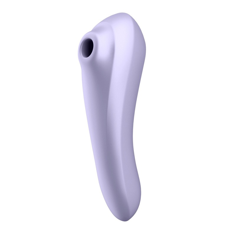 Vibrator cu sucțiune pentru dublă plăcere - Mallow