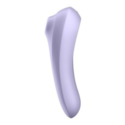 Vibrator cu sucțiune pentru dublă plăcere - Mallow