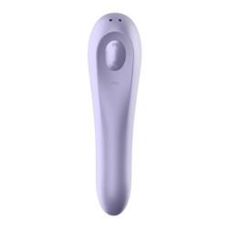 Vibrator cu sucțiune pentru dublă plăcere - Mallow