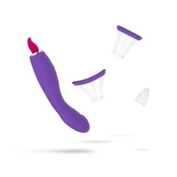 Lustpumpa med G-punktsvibrator - Lila