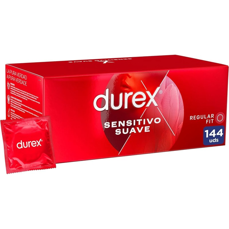 Durex Condones Sensibles Suaves - 144 unidades