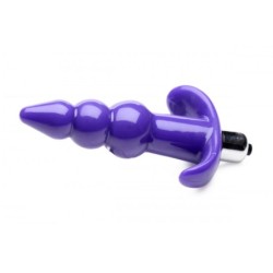 Vibrating bubbly anal plug with ridges
