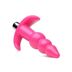 Vibrerende anale buttplug met bubbels en ribbels