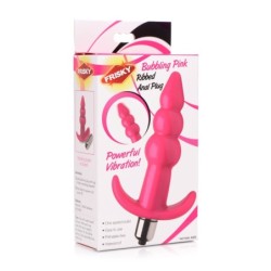 Dop anal vibrator cu bule și striuri