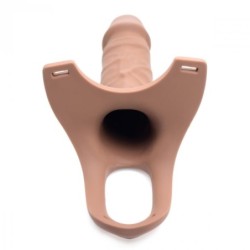 Dildo de silicone oco com arnês