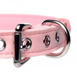 Collar de gatet daurat amb cascavell - Rosa