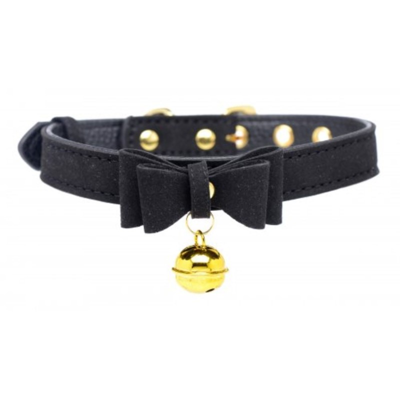 Collier de chaton doré avec grelot - Noir/Doré
