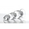 Set de 3 plugs anales de conos triples - Transparente