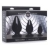 Conjunto de 3 plugs anais de cones triplos