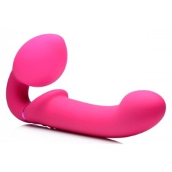 Vibratore G-Pulse vibratorio senza cinghie con telecomando - Rosa