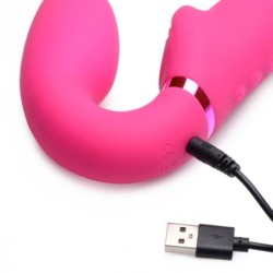 G-Pulse Vibrating Strapless Vibrator with Remote Control - Pink
