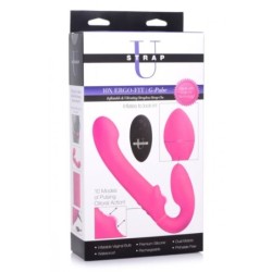 G-Pulse Vibrating Strapless Vibrator with Remote Control - Pink