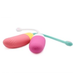 Vibrator tip ou controlat prin aplicație Vini - Roz/Alb