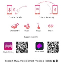 Vibrerande ägg fjärrstyrt via app Vini - Rosa/Vit