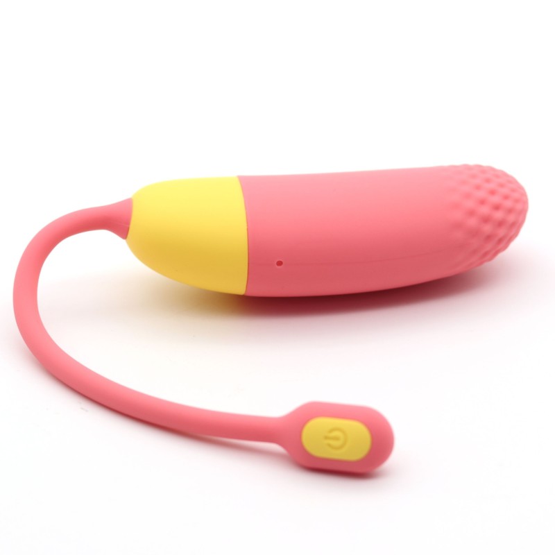Vibrator tip ou controlat prin aplicație Vini - Coral/Galben