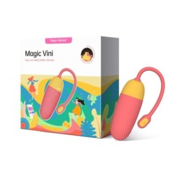 Vibrator tip ou controlat prin aplicație Vini - Coral/Galben