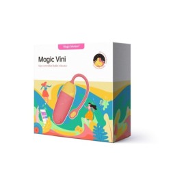 Vibrator tip ou controlat prin aplicație Vini - Coral/Galben