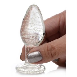 Kleine Anal Plug van Glas die Gloeit in het Donker