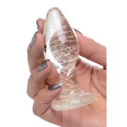 Medium Självlysande Analplugg av Glas