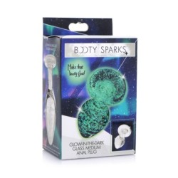 Medium Glød-i-mørket Glas Anale Plug