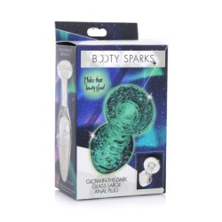 Plug Anale in Vetro Grande che si Illumina al Buio