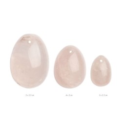 La Gemmes - Set de 3 Huevos Yoni Rosa - Cuarzo Rosa